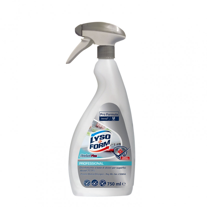 lysoform prodotti 2 lunga conservazione detergenza lysoform professionale alcohol plus disinf lt 0 75 0