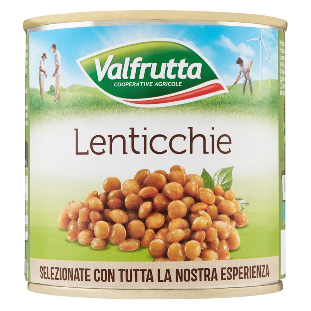 valfrutta prodotti 2 lunga conservazione legumi e verdure in latta lenticchie gr 400 valfrutta 0