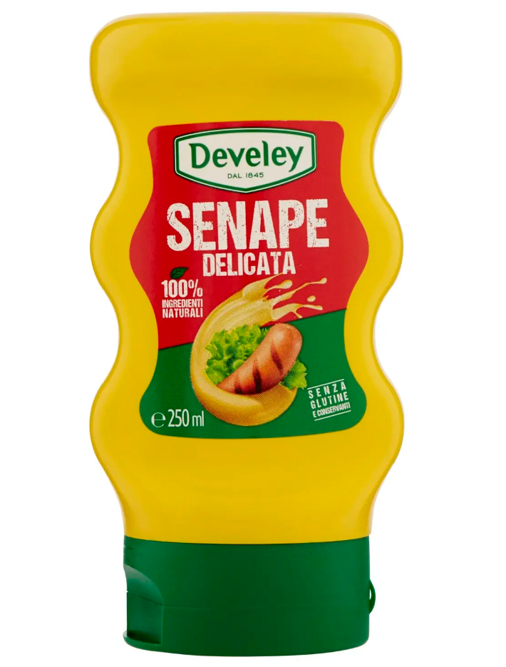 develey prodotti 2 lunga conservazione salse e monodosi senape delicata ml 250 develey 0