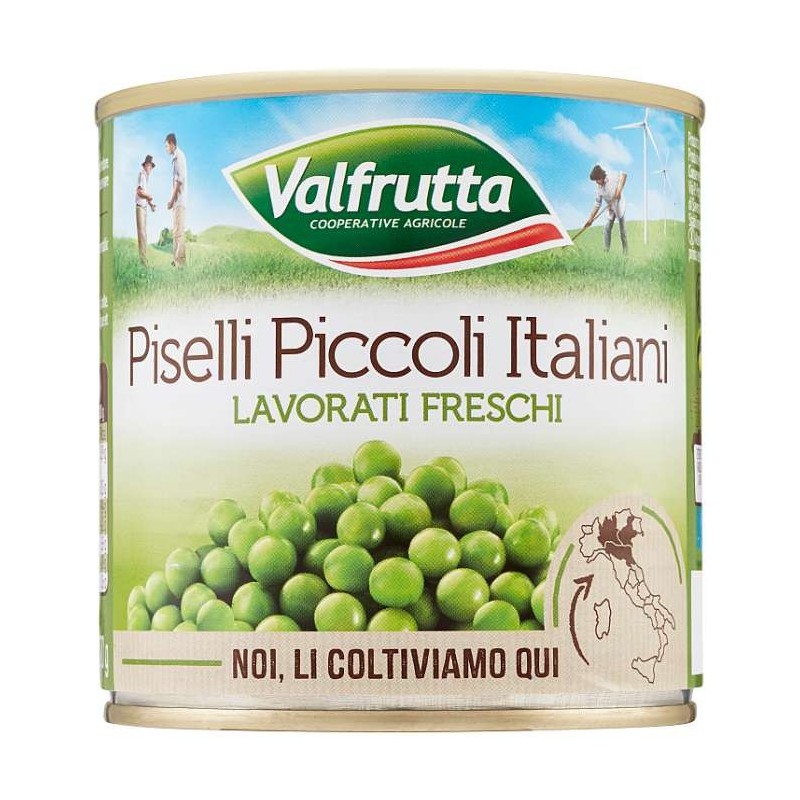 valfrutta prodotti 2 lunga conservazione legumi e verdure in latta piselli piccoli gr 410x3 valfrutta 0