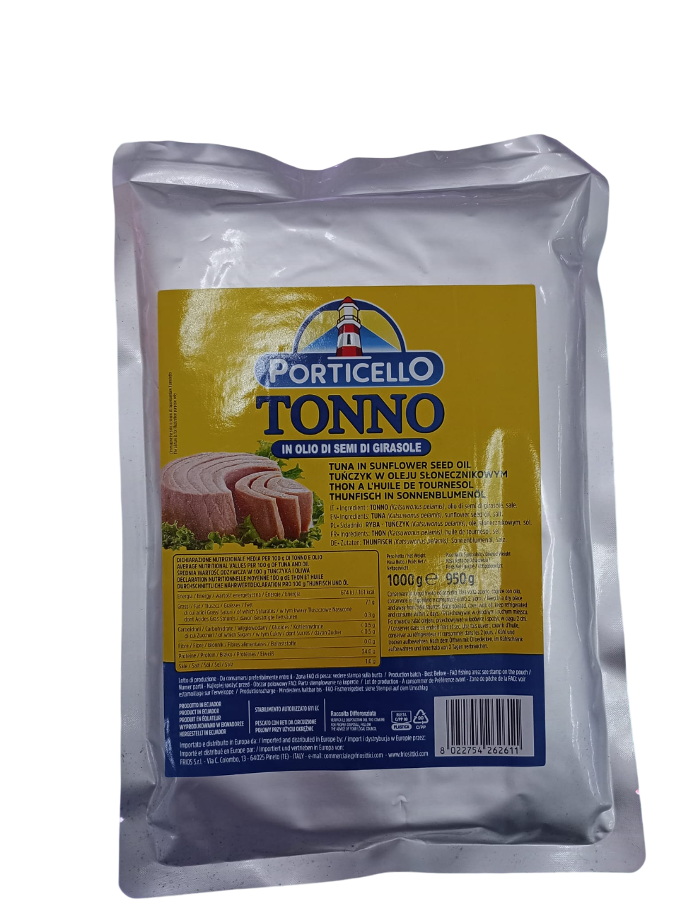 prodotti 2 lunga conservazione tonno tonno in busta kg 1 olio girasole porticello frios 0