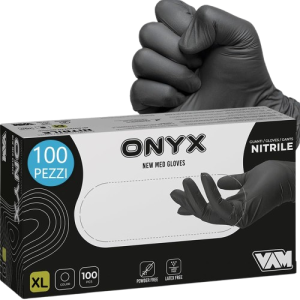 GUANTI NERI EXTRALARGE PZ 100 ONYX IN NITRILE NSP