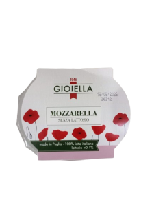 MOZZARELLA SENZA LATTOSIO IN VASCH. GR 125 GIOIELLA