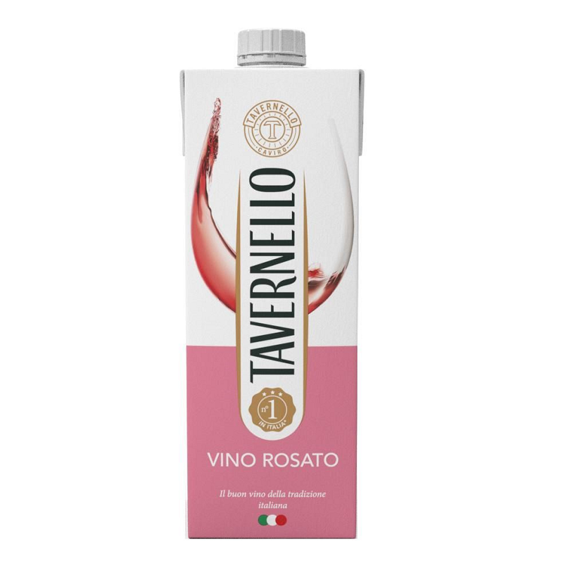 TAVERNELLO-Prodotti-3-BEVERAGE-Vini e Liquori-VINO ROSATO D'ITALIA BRIK LT 1 NUOVO TAVERNELLO-0