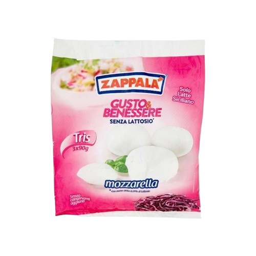 zappala prodotti 1 fresco latticini formaggi e derivati mozzarella tris senza lattosio gr 90x3 zappala 0