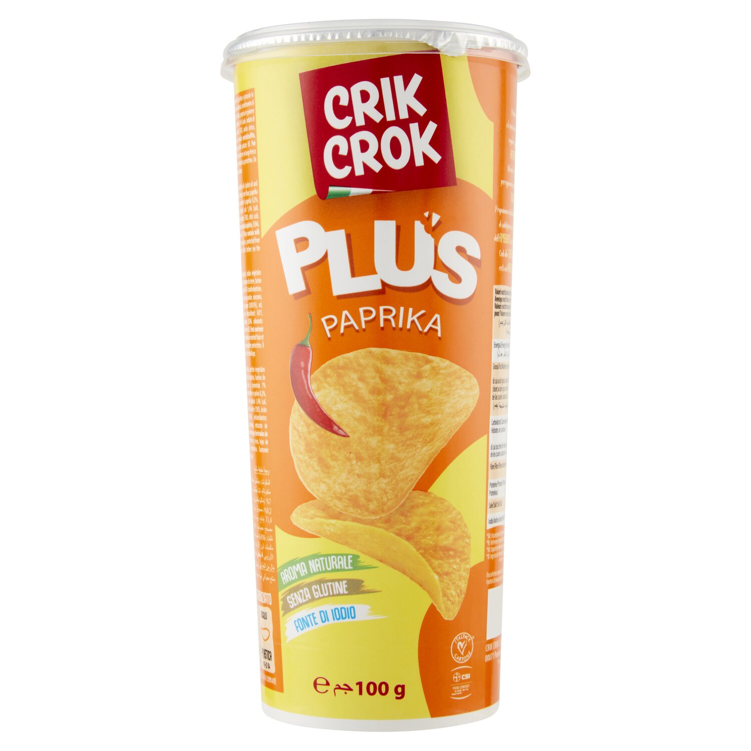 crik crok prodotti 2 lunga conservazione dolciaria e salato crik crok plus paprika barattolo gr 100 0