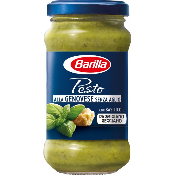 barilla prodotti 2 lunga conservazione creme vegetali pesto alla genovese senza aglio gr 190 barilla 0