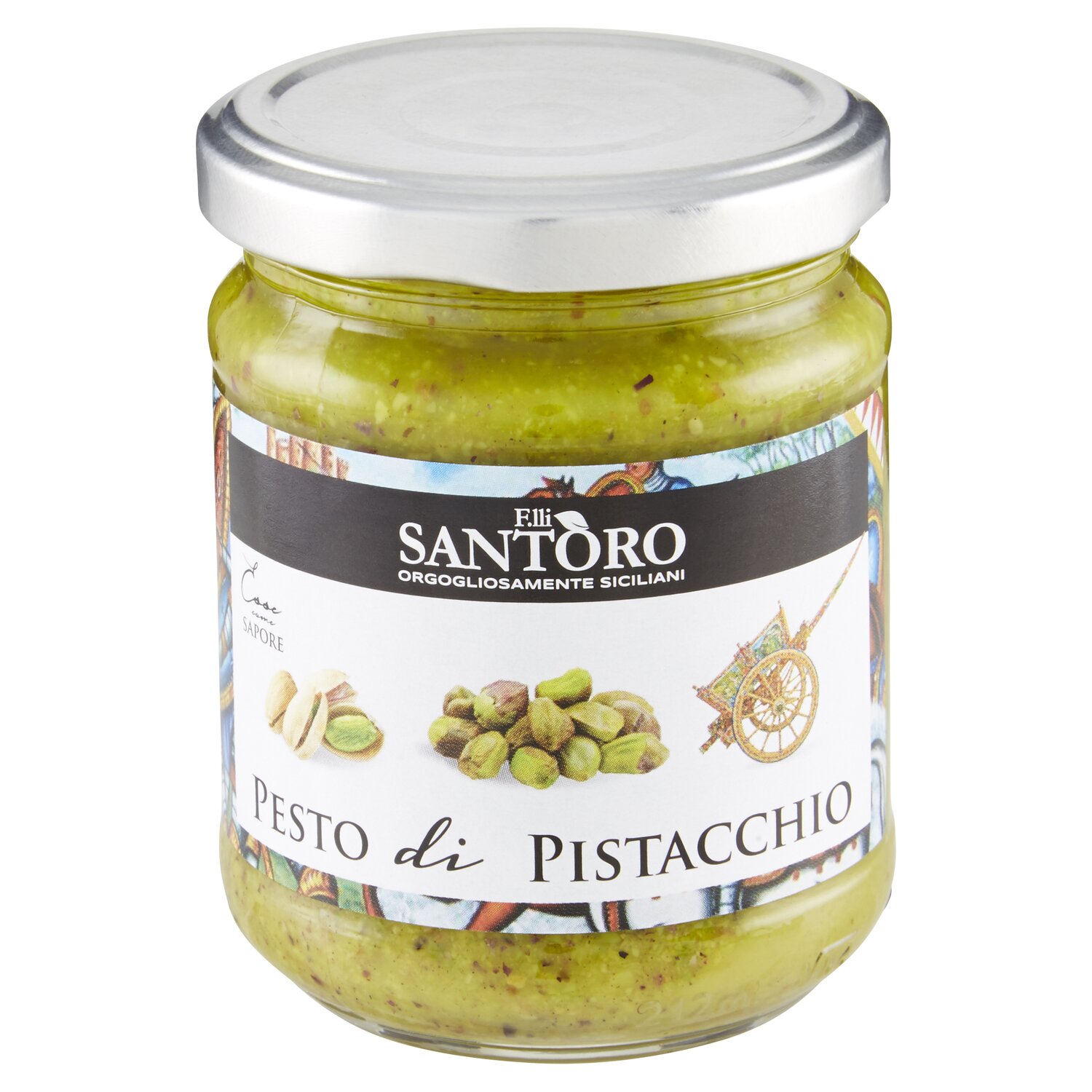 SANTORO-Prodotti-2-LUNGA CONSERVAZIONE-Creme vegetali-PESTO DI PISTACCHIO ML 580 SANTORO-0