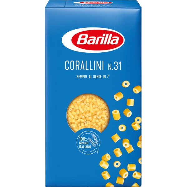 BARILLA-Prodotti-2-LUNGA CONSERVAZIONE-Pasta, Pancarrè e Pangrattato-PASTA CORALLINI N 31 GR 500 BARILLA-0