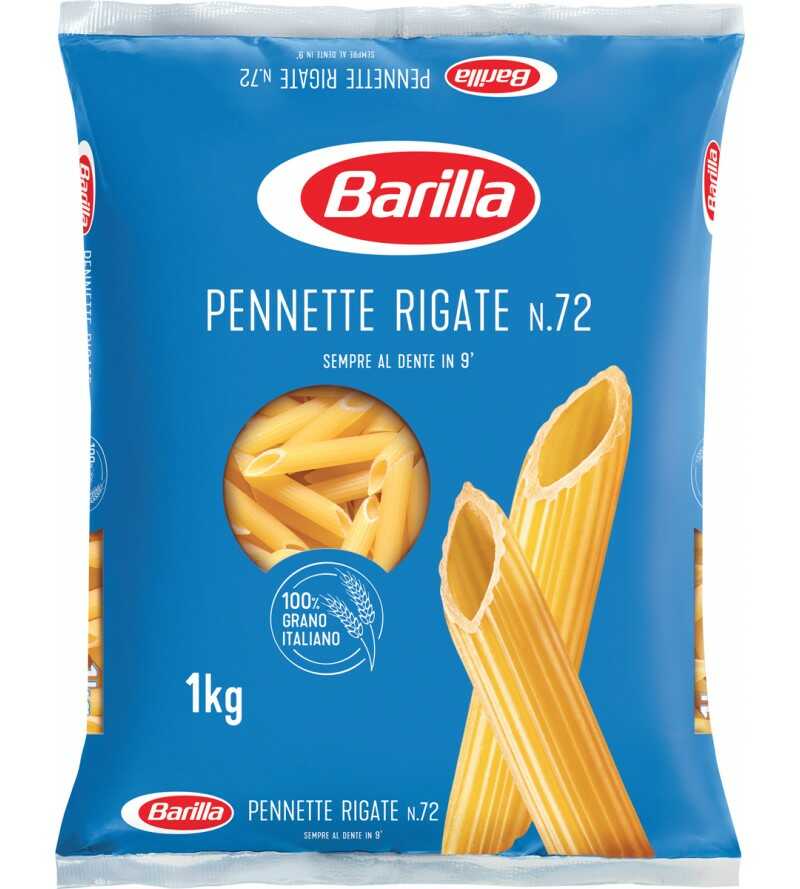 BARILLA-Prodotti-2-LUNGA CONSERVAZIONE-Pasta, Pancarrè e Pangrattato-PASTA PENNETTE RIGATE N 72 KG 1 BARILLA-0