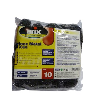 arix spa prodotti 2 lunga conservazione detergenza paglietta in acciaio inox 10 pz metal x30 0