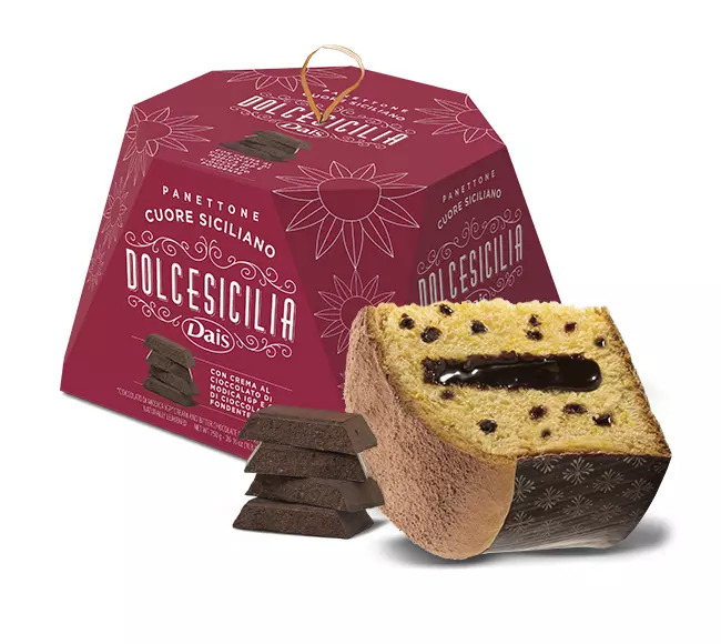 PANETTONE CUORE CIOCCOLATO MODICA GR 750 DAIS