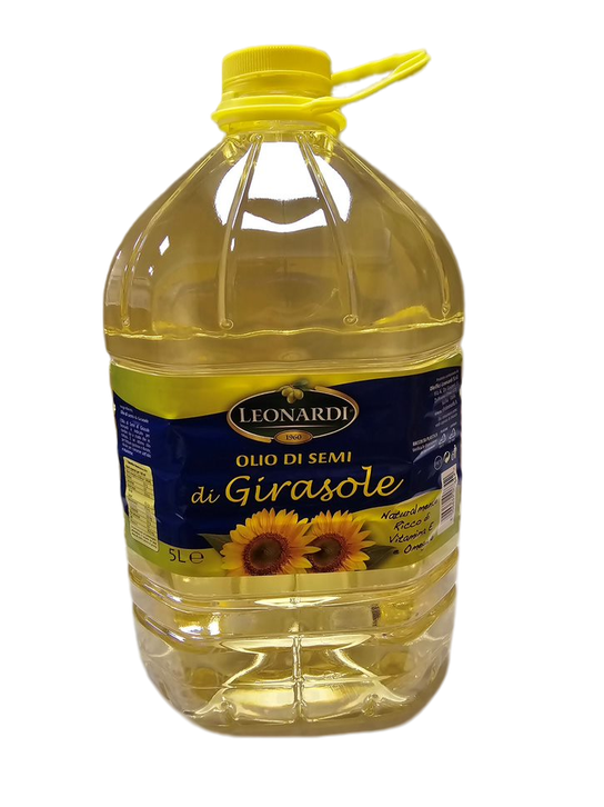 leonardi prodotti 2 lunga conservazione olio e aceto olio di semi di girasole pet 5 lt leonardi 0