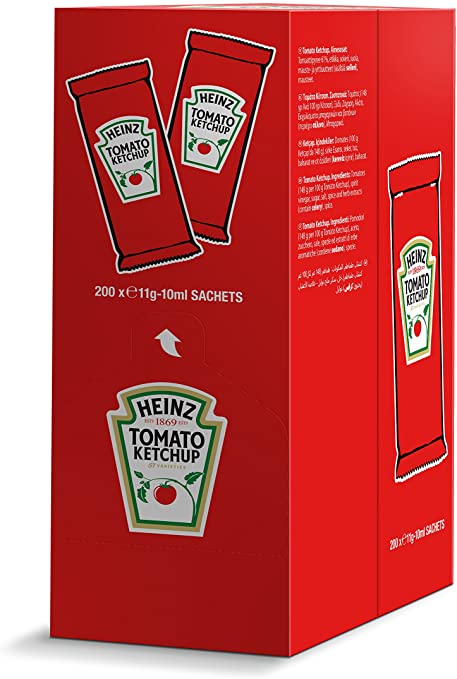 heinz prodotti 2 lunga conservazione salse e monodosi ketchup bustine ml 10 tomato 200 bust heinz 0