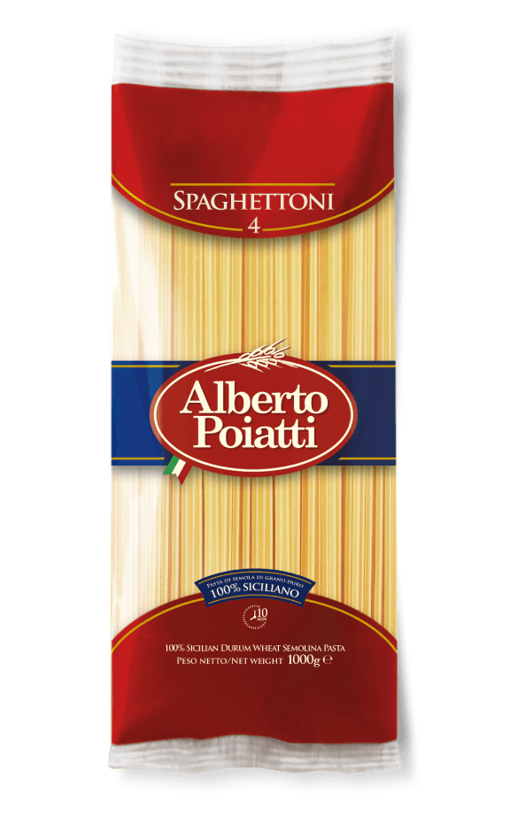 alberto poiatti prodotti 2 lunga conservazione pasta pancarr e pangrattato pasta spaghettoni n 4 kg 1 a poiatti rossa 0