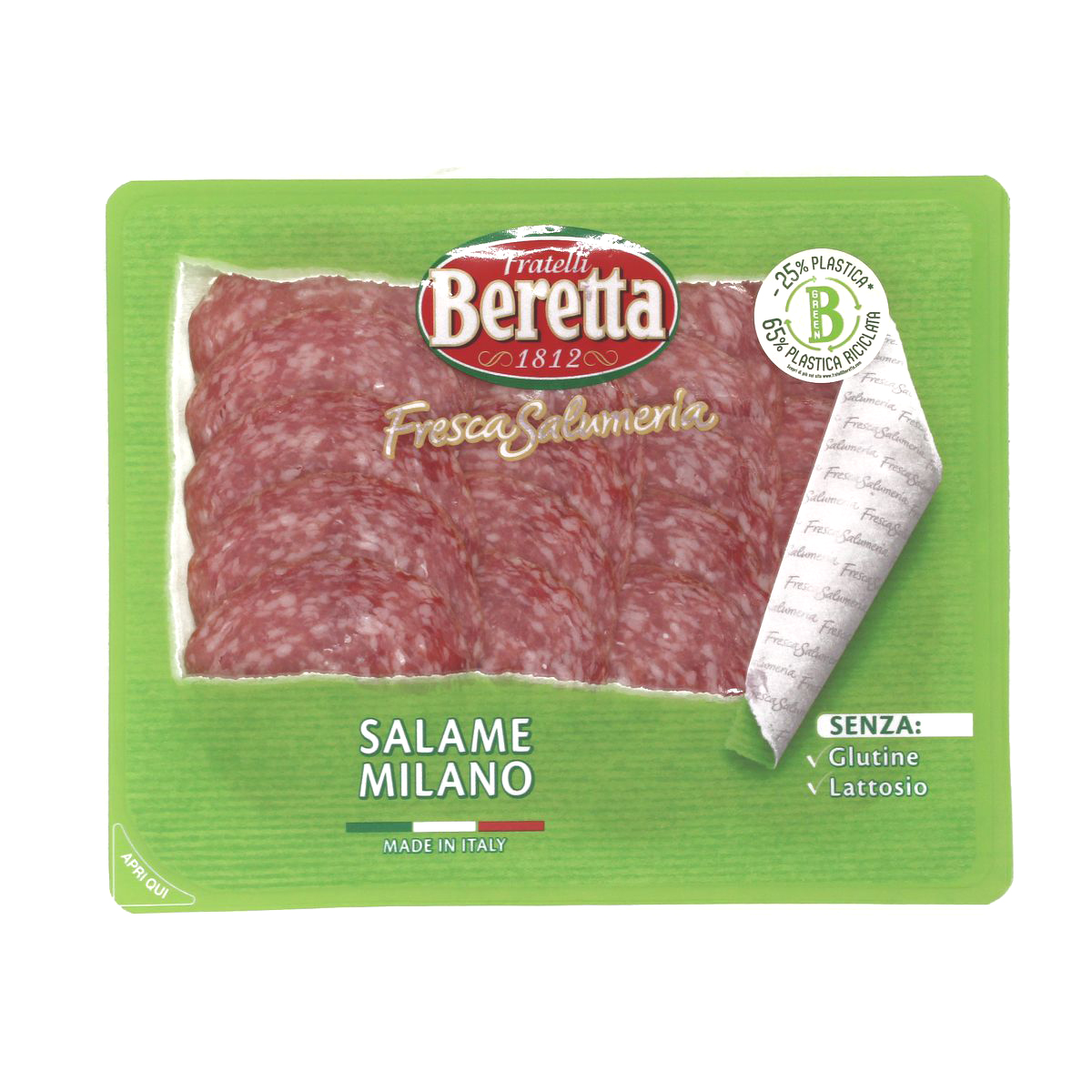 beretta prodotti 1 fresco salumi affettati salame milano affett gr 80 beretta 0