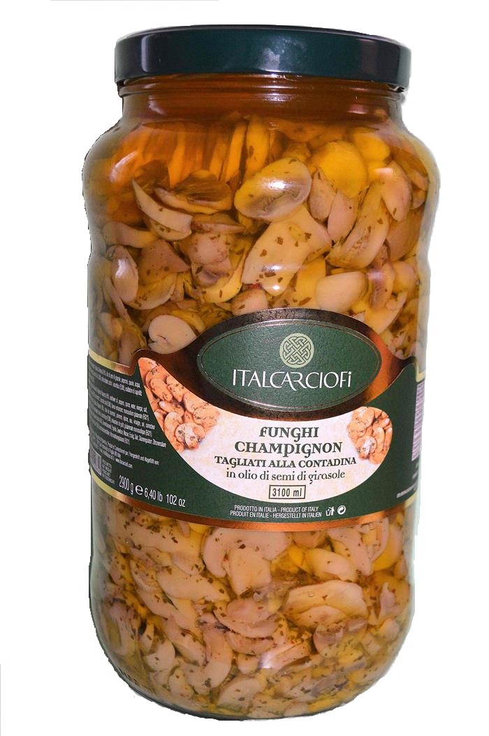 italcarciofi prodotti 2 lunga conservazione vasi e bocce in olio vaso funghi champ tagl contadina in olio gr 314 italcarciofi 0